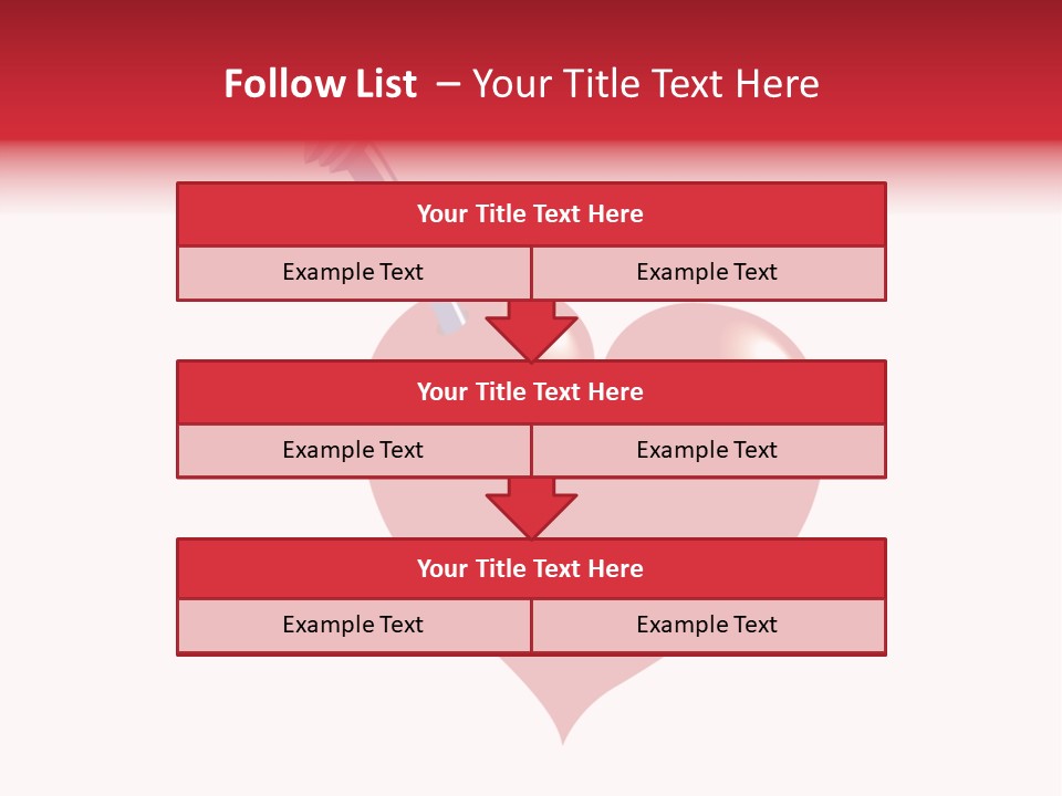 A Red Heart With A Toothbrush In It PowerPoint Template