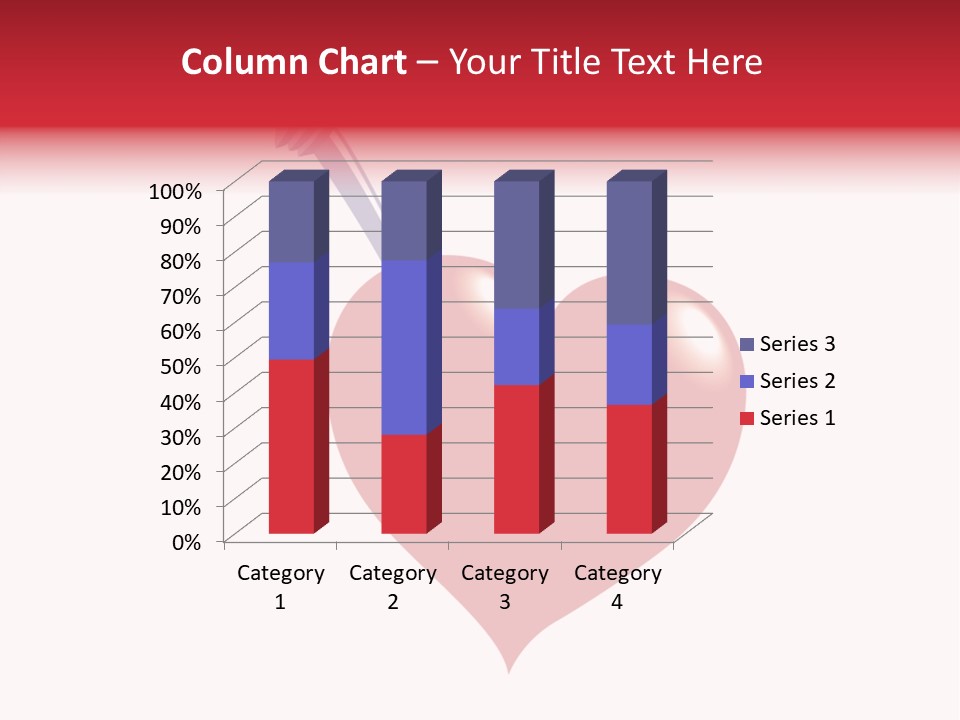 A Red Heart With A Toothbrush In It PowerPoint Template