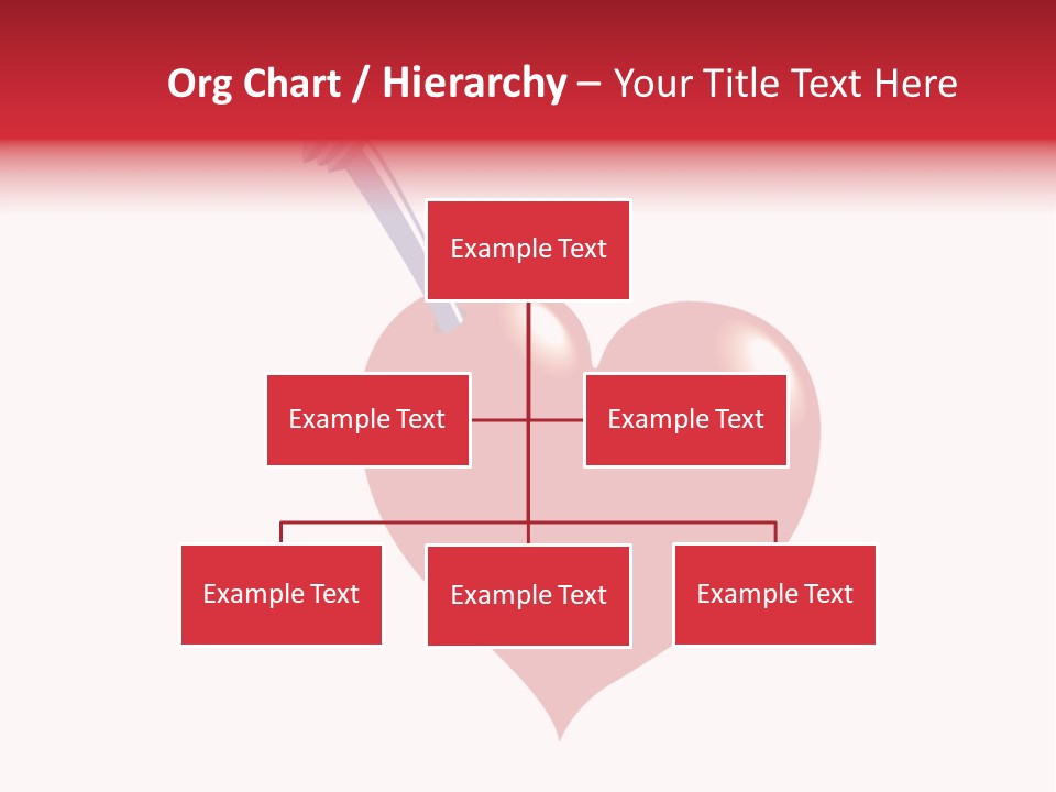 A Red Heart With A Toothbrush In It PowerPoint Template