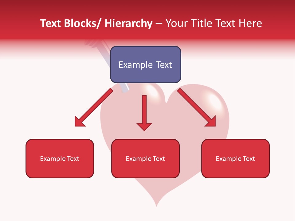 A Red Heart With A Toothbrush In It PowerPoint Template