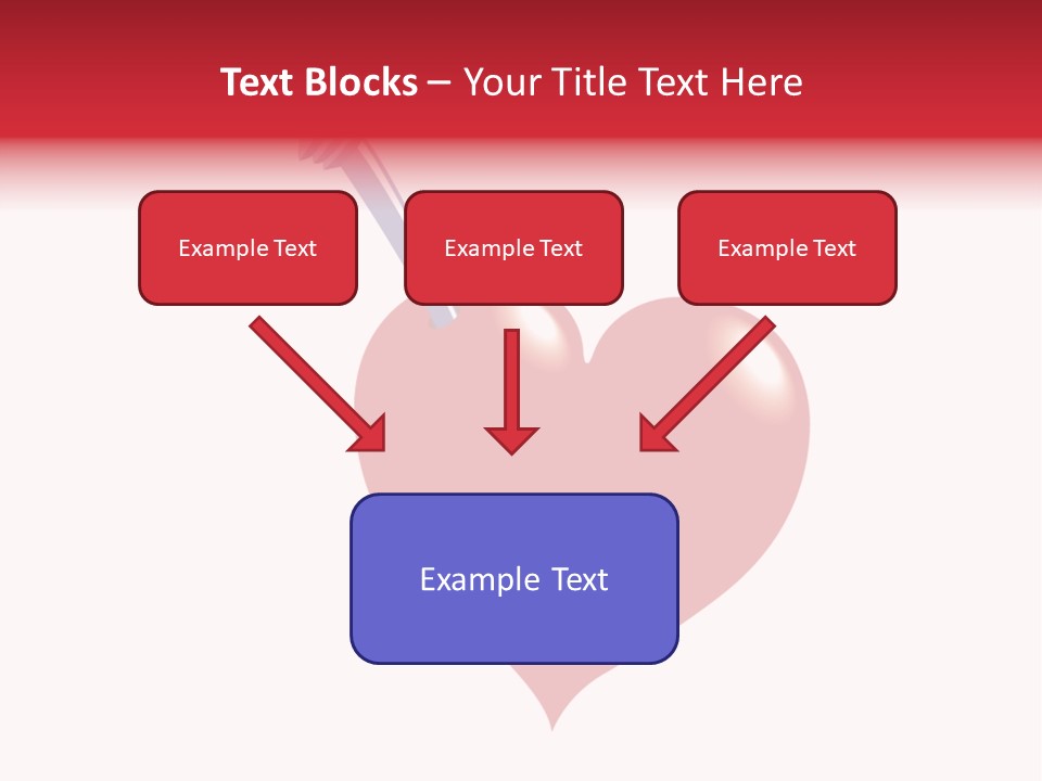 A Red Heart With A Toothbrush In It PowerPoint Template