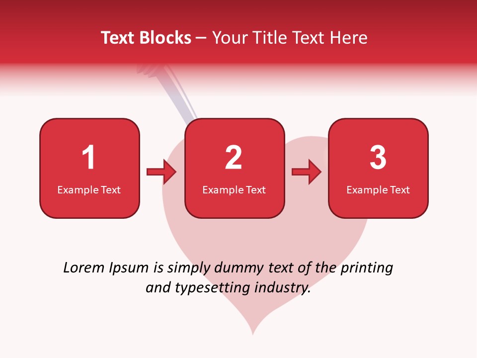 A Red Heart With A Toothbrush In It PowerPoint Template