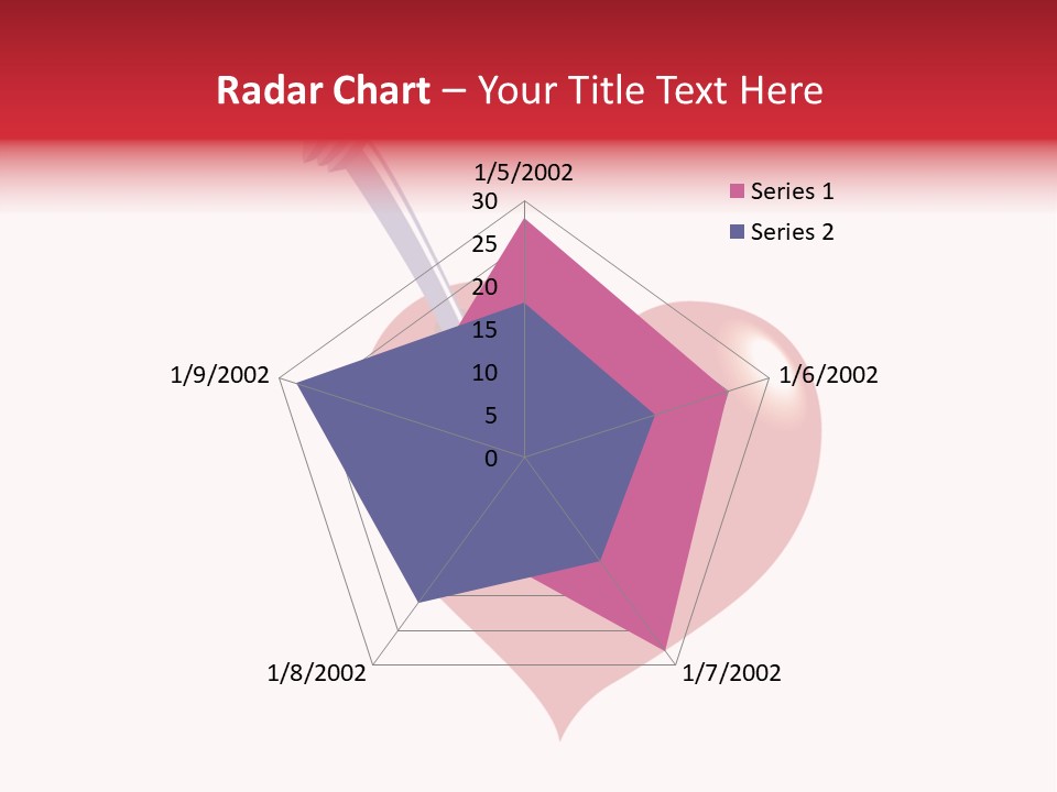 A Red Heart With A Toothbrush In It PowerPoint Template