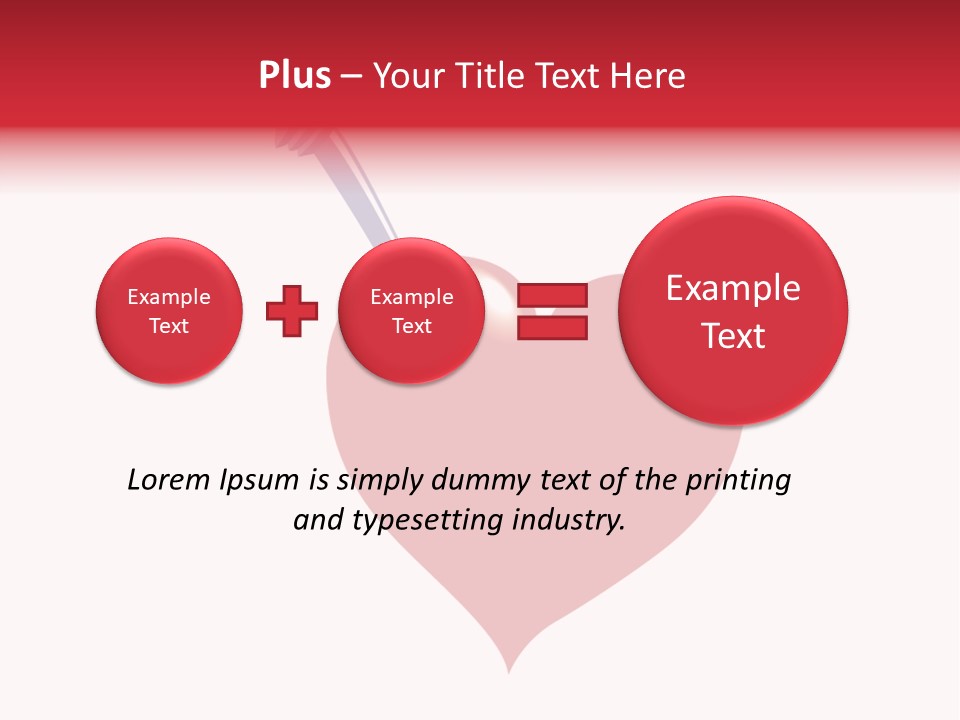 A Red Heart With A Toothbrush In It PowerPoint Template