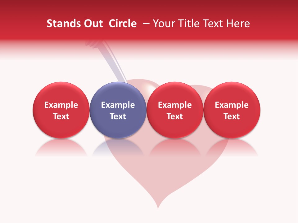 A Red Heart With A Toothbrush In It PowerPoint Template