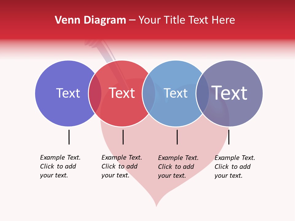 A Red Heart With A Toothbrush In It PowerPoint Template