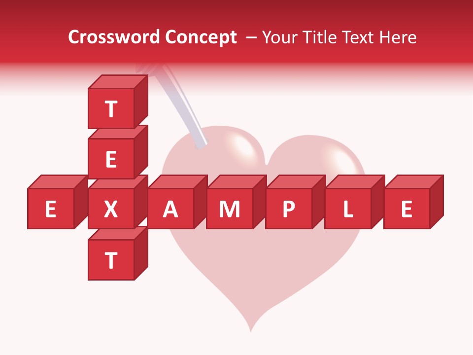 A Red Heart With A Toothbrush In It PowerPoint Template