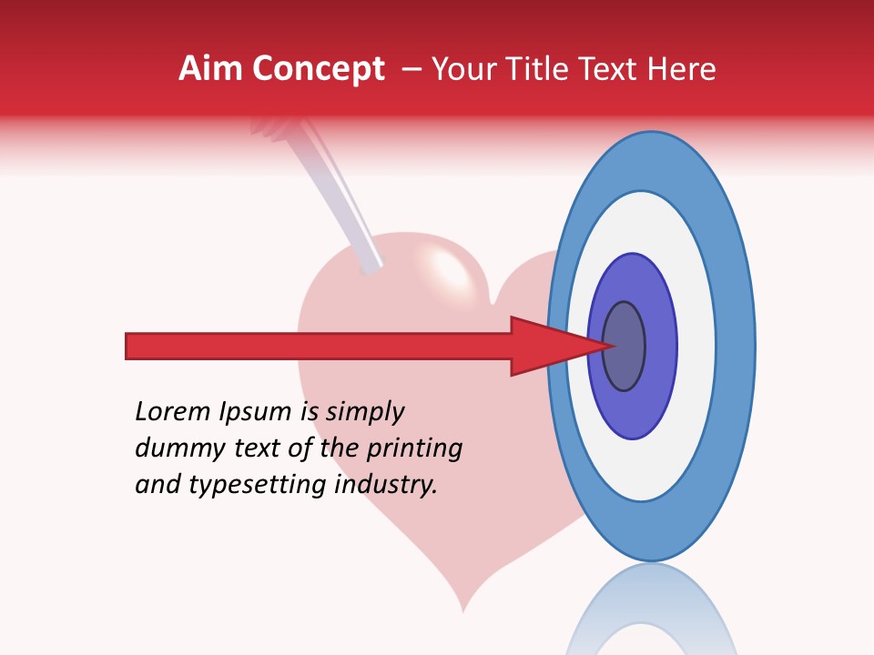 A Red Heart With A Toothbrush In It PowerPoint Template