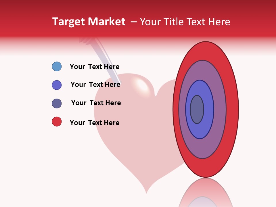 A Red Heart With A Toothbrush In It PowerPoint Template