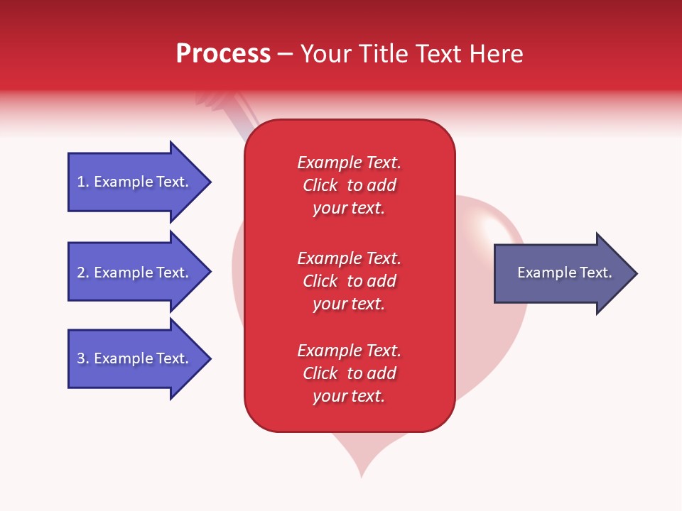 A Red Heart With A Toothbrush In It PowerPoint Template