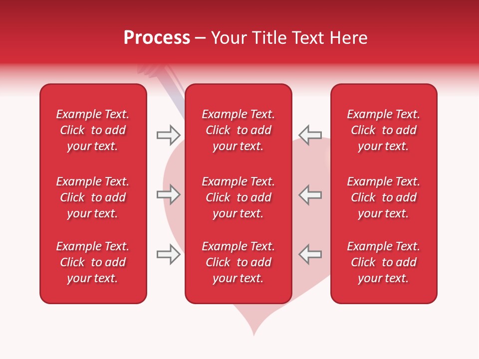 A Red Heart With A Toothbrush In It PowerPoint Template