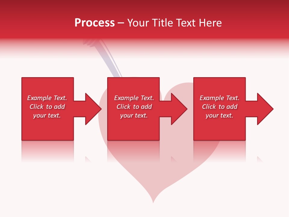 A Red Heart With A Toothbrush In It PowerPoint Template