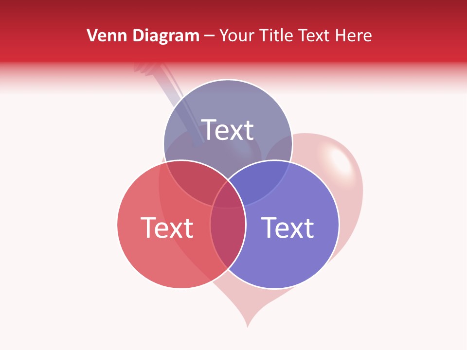 A Red Heart With A Toothbrush In It PowerPoint Template
