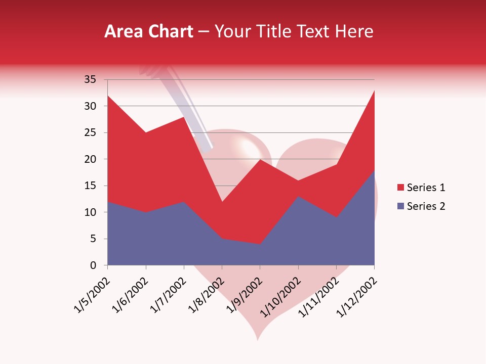 A Red Heart With A Toothbrush In It PowerPoint Template