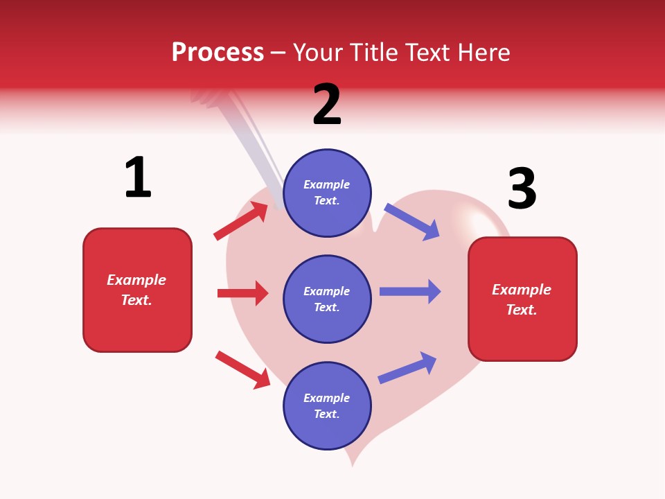 A Red Heart With A Toothbrush In It PowerPoint Template