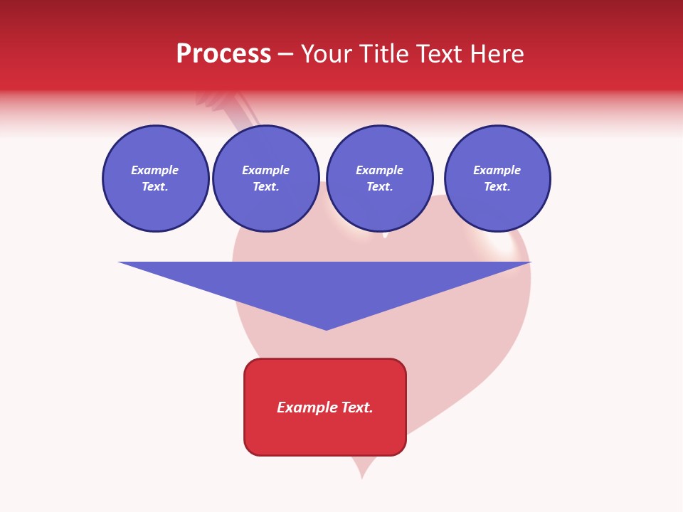 A Red Heart With A Toothbrush In It PowerPoint Template