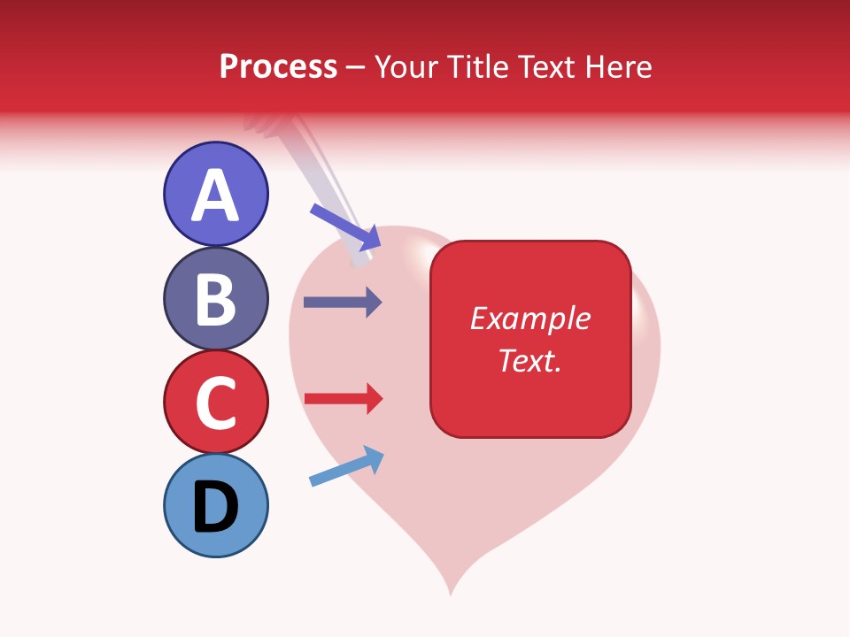 A Red Heart With A Toothbrush In It PowerPoint Template