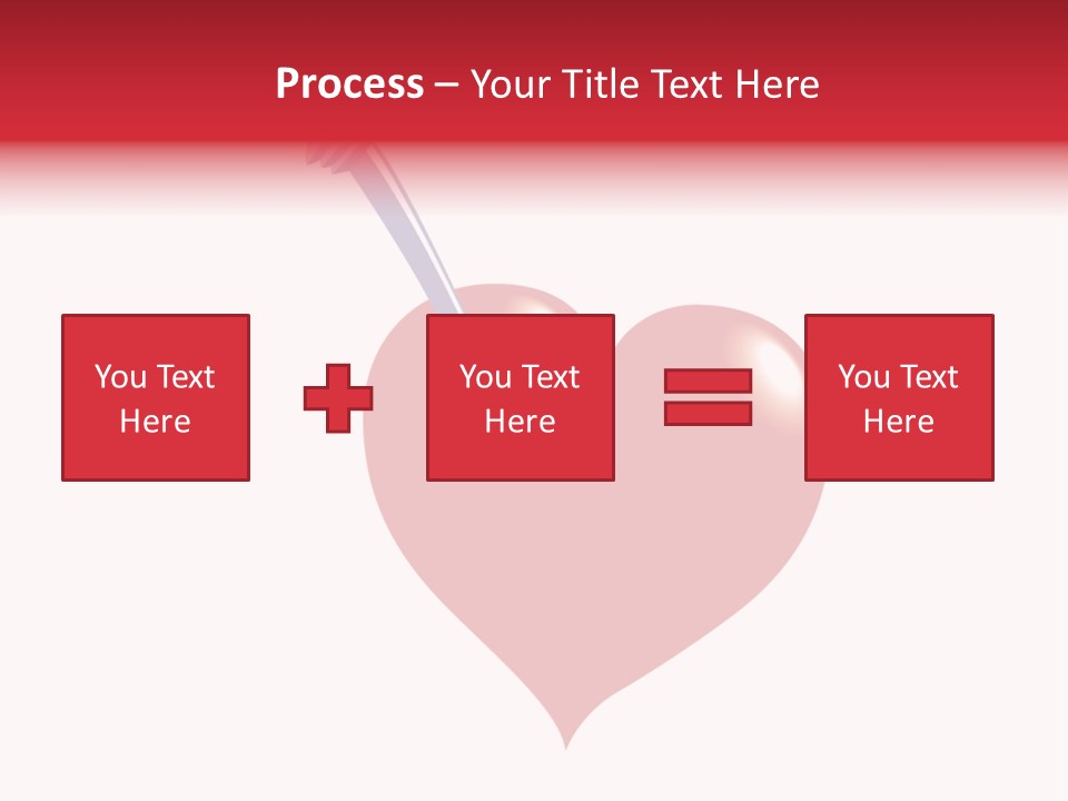A Red Heart With A Toothbrush In It PowerPoint Template