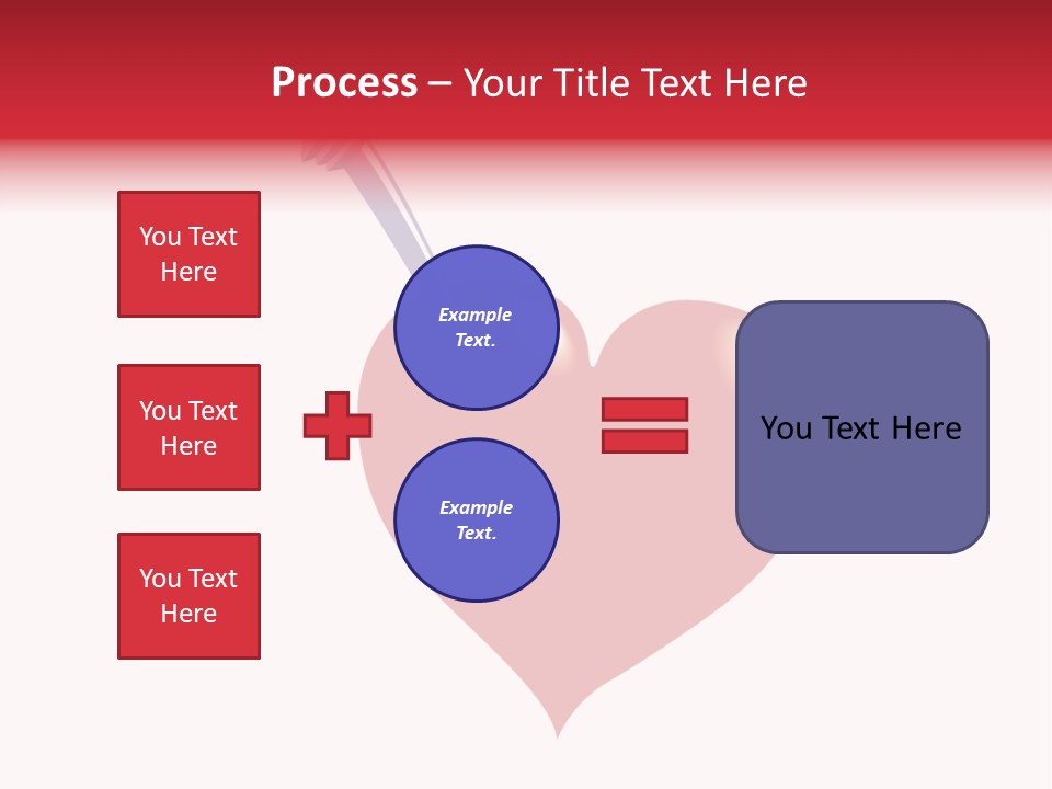 A Red Heart With A Toothbrush In It PowerPoint Template