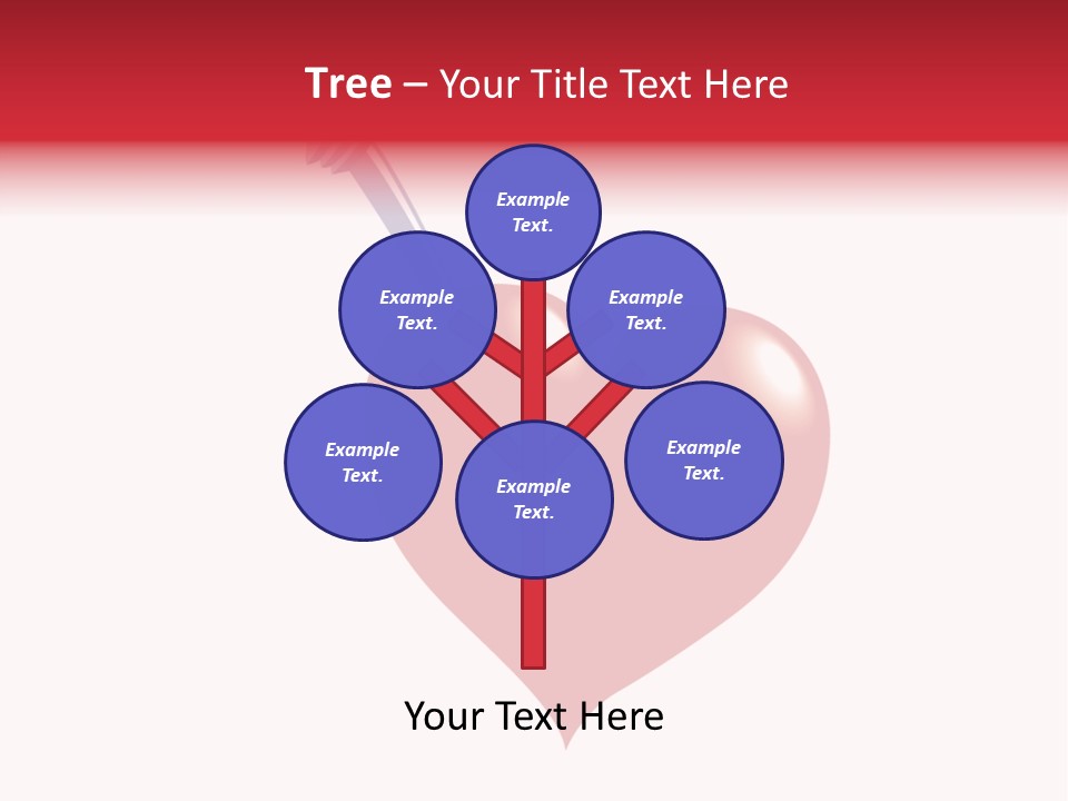 A Red Heart With A Toothbrush In It PowerPoint Template