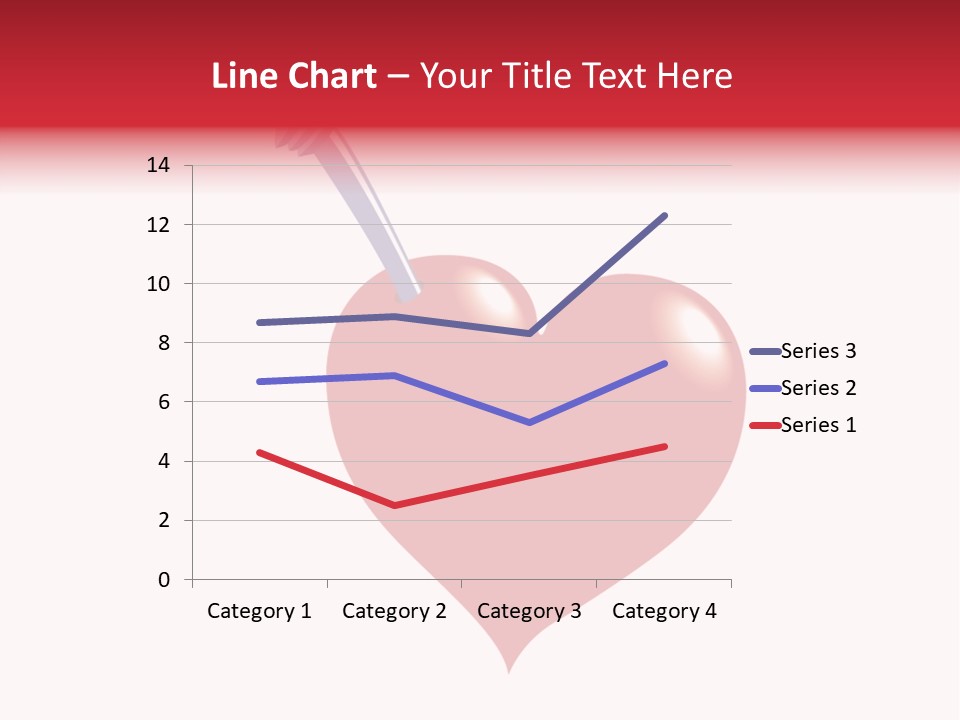 A Red Heart With A Toothbrush In It PowerPoint Template