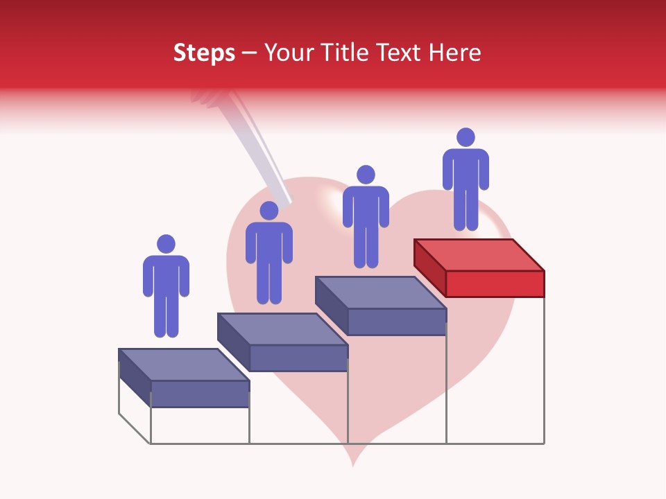 A Red Heart With A Toothbrush In It PowerPoint Template