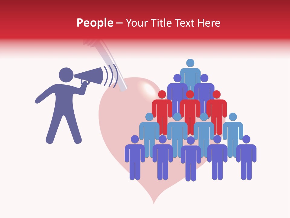 A Red Heart With A Toothbrush In It PowerPoint Template
