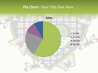 A Heart Shaped Frame With Butterflies On It PowerPoint Template