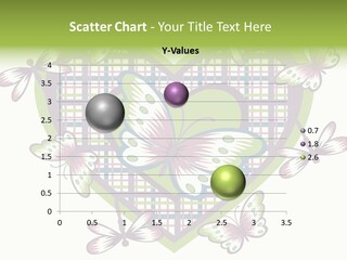 A Heart Shaped Frame With Butterflies On It PowerPoint Template