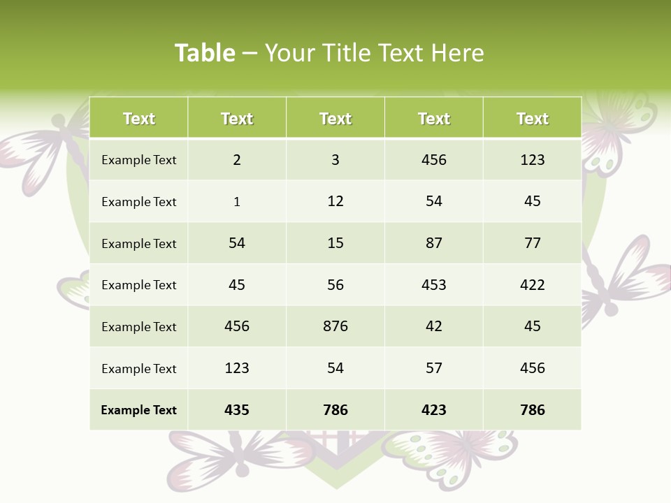 A Heart Shaped Frame With Butterflies On It PowerPoint Template