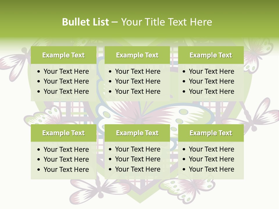 A Heart Shaped Frame With Butterflies On It PowerPoint Template