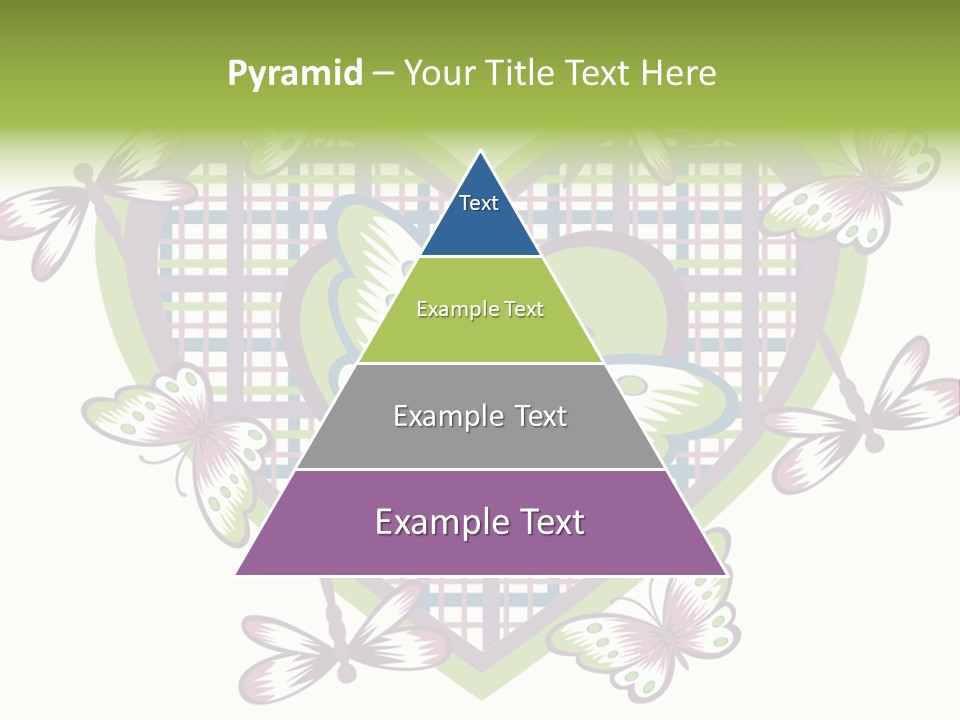 A Heart Shaped Frame With Butterflies On It PowerPoint Template