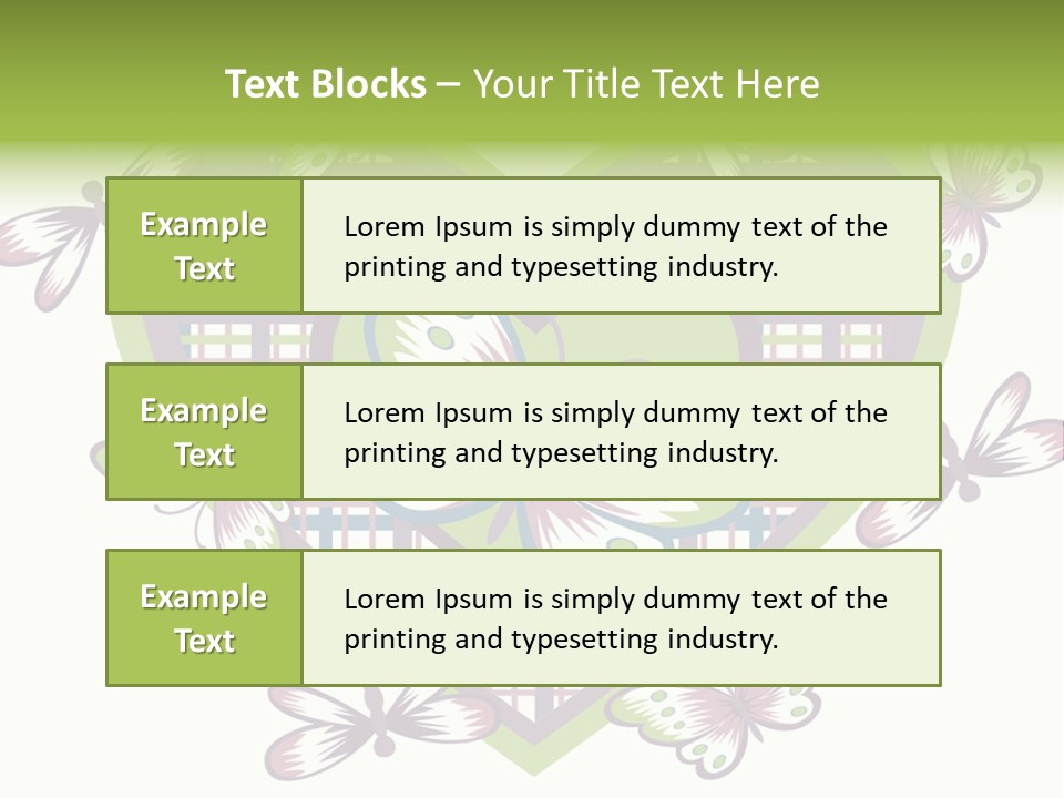 A Heart Shaped Frame With Butterflies On It PowerPoint Template
