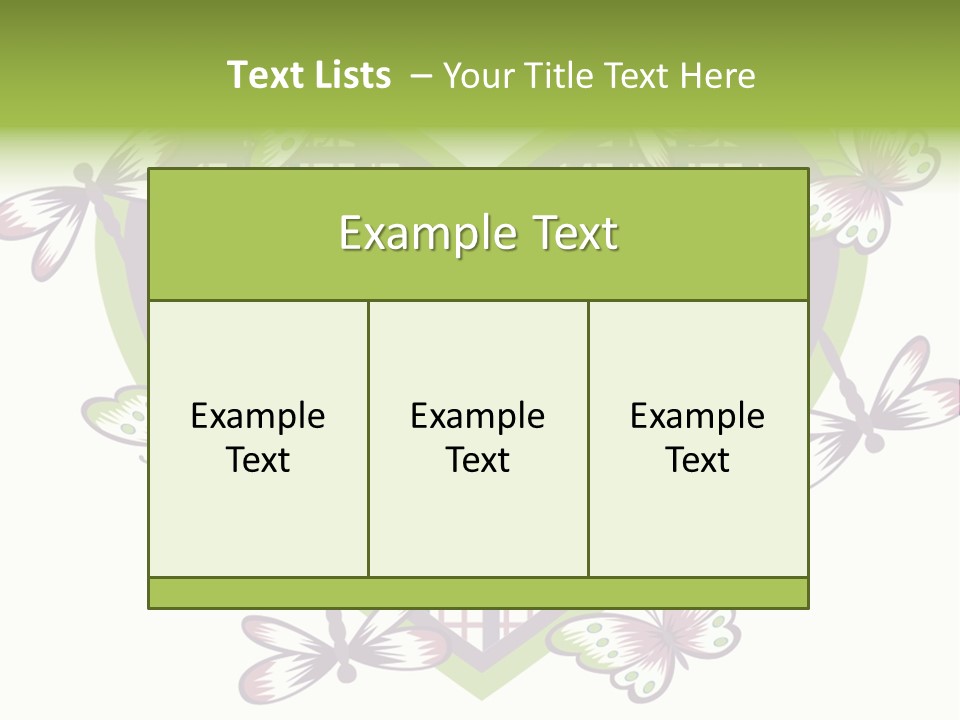 A Heart Shaped Frame With Butterflies On It PowerPoint Template