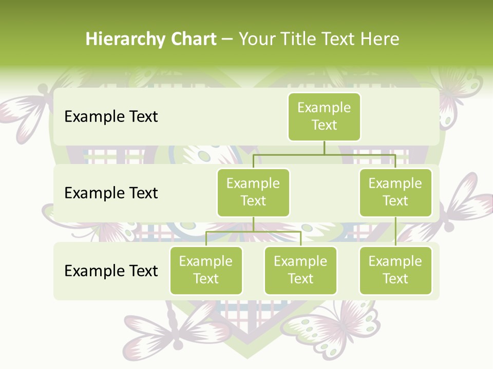 A Heart Shaped Frame With Butterflies On It PowerPoint Template