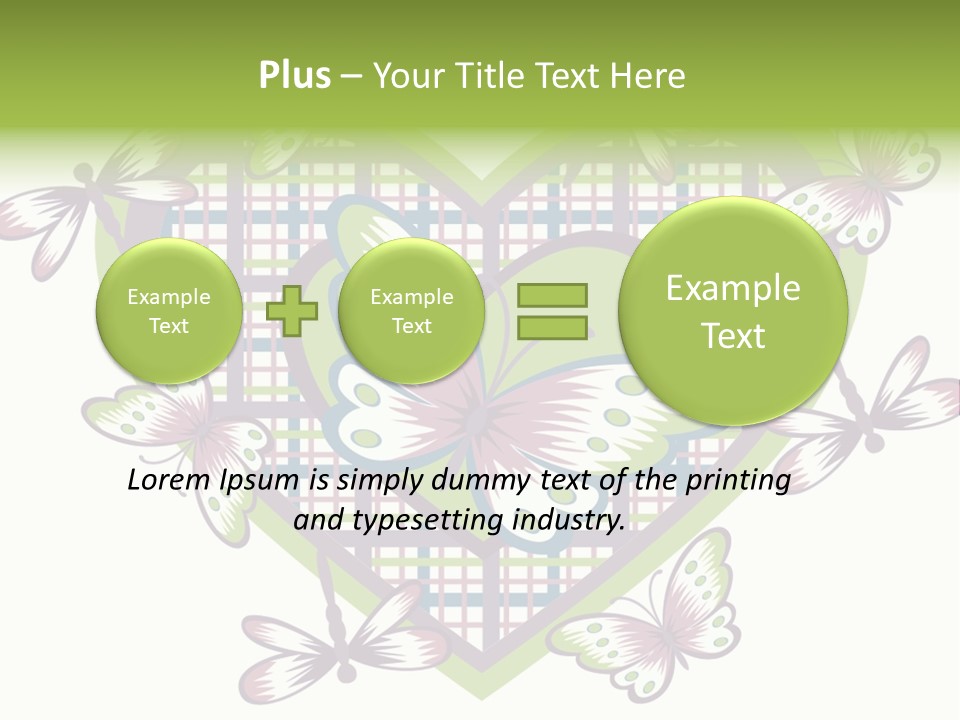 A Heart Shaped Frame With Butterflies On It PowerPoint Template