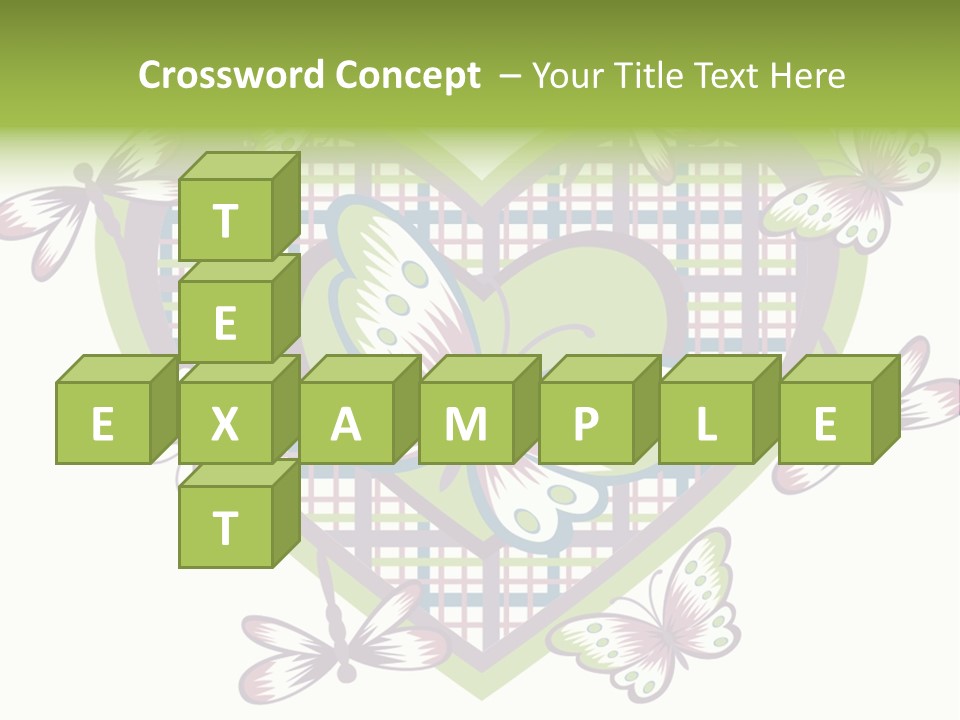 A Heart Shaped Frame With Butterflies On It PowerPoint Template