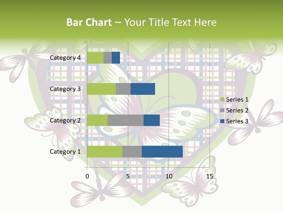 A Heart Shaped Frame With Butterflies On It PowerPoint Template