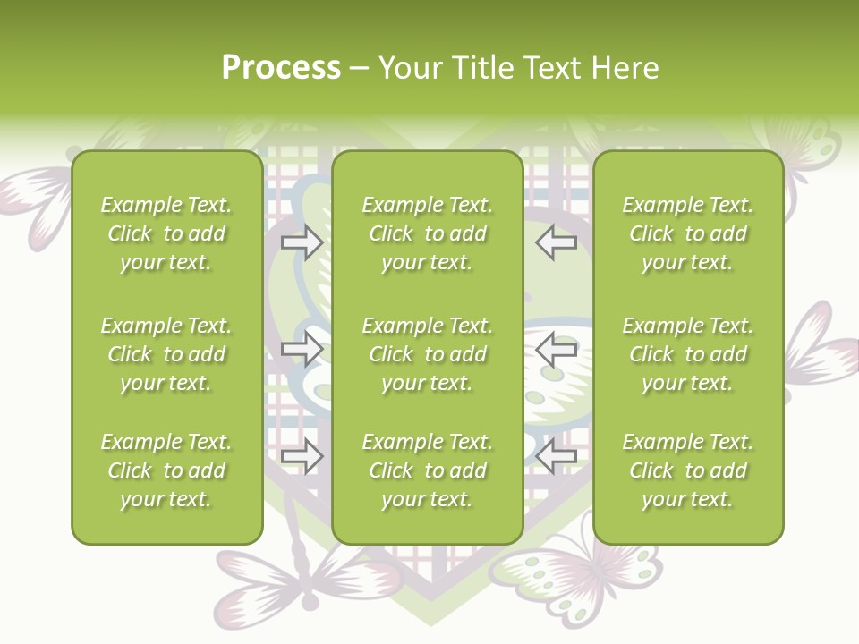 A Heart Shaped Frame With Butterflies On It PowerPoint Template