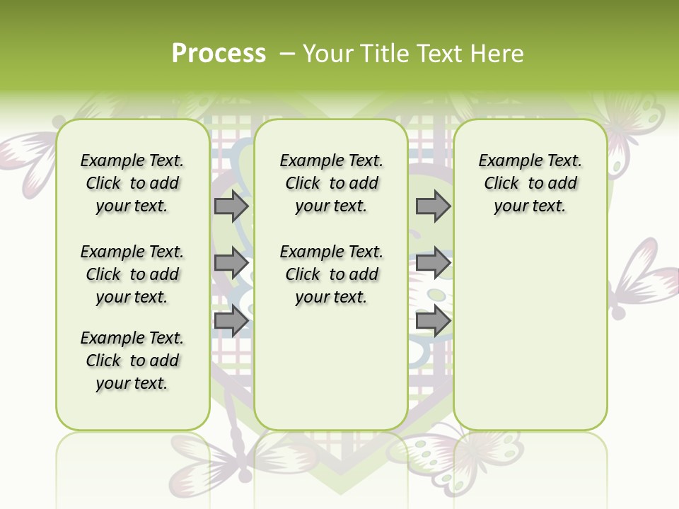 A Heart Shaped Frame With Butterflies On It PowerPoint Template