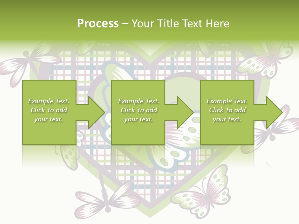 A Heart Shaped Frame With Butterflies On It PowerPoint Template