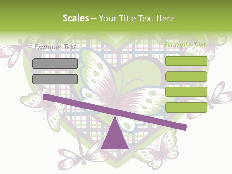 A Heart Shaped Frame With Butterflies On It PowerPoint Template