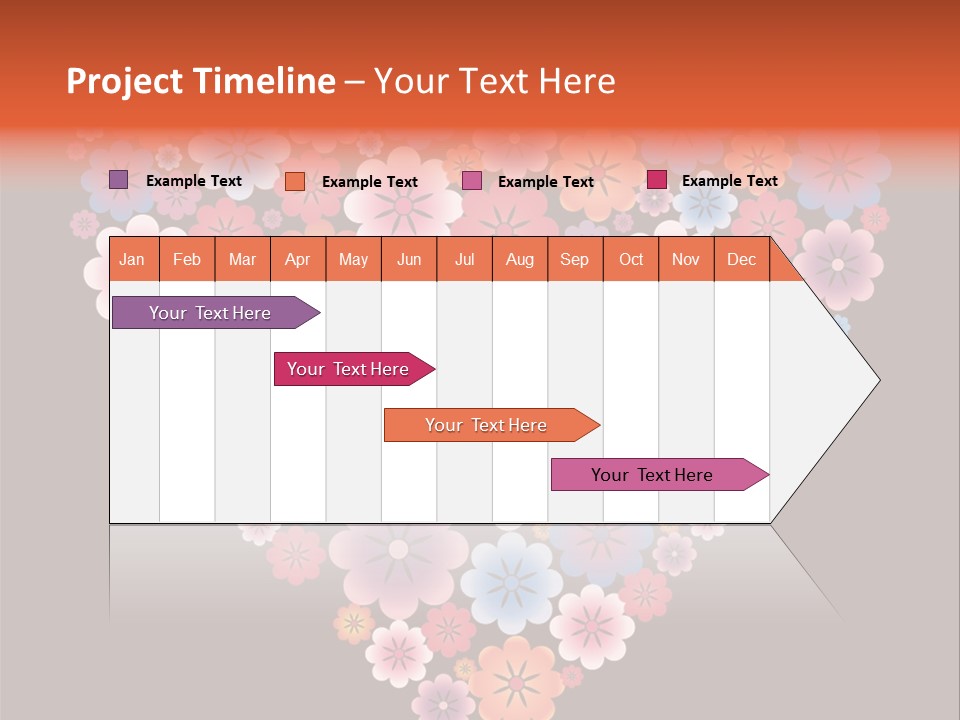 A Heart Shape Made Up Of Flowers On A Black Background PowerPoint Template