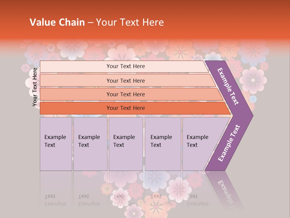 A Heart Shape Made Up Of Flowers On A Black Background PowerPoint Template