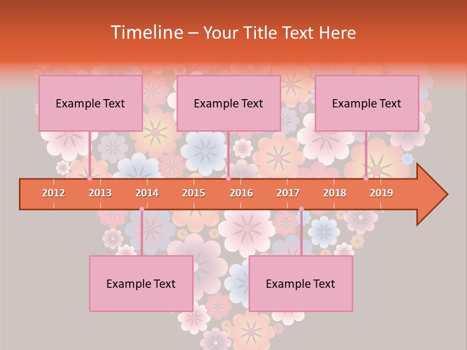 A Heart Shape Made Up Of Flowers On A Black Background PowerPoint Template