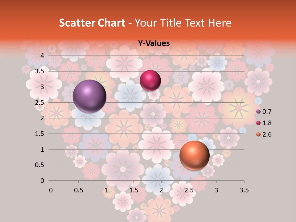 A Heart Shape Made Up Of Flowers On A Black Background PowerPoint Template