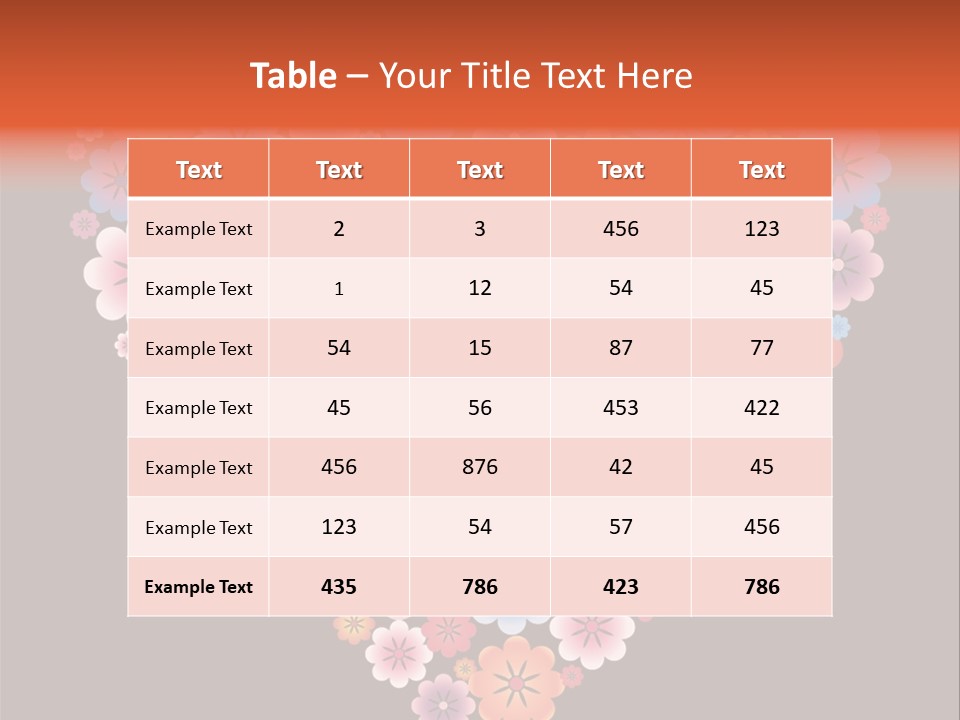A Heart Shape Made Up Of Flowers On A Black Background PowerPoint Template