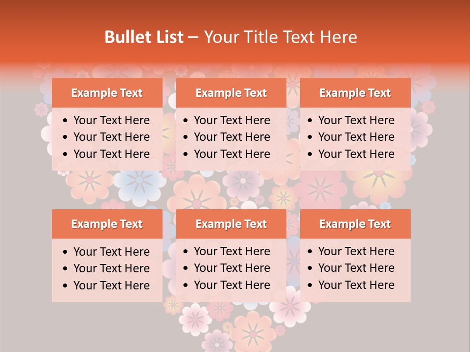 A Heart Shape Made Up Of Flowers On A Black Background PowerPoint Template