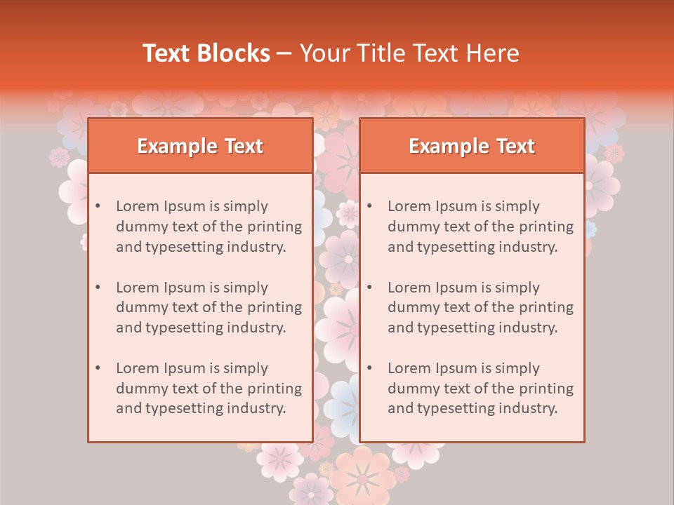 A Heart Shape Made Up Of Flowers On A Black Background PowerPoint Template
