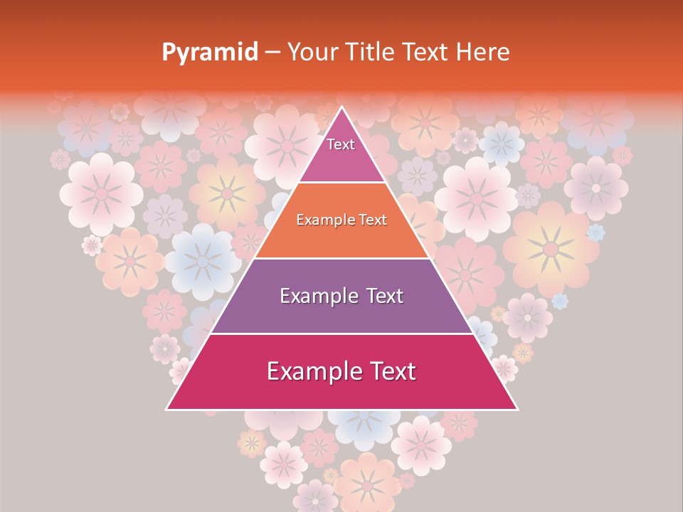 A Heart Shape Made Up Of Flowers On A Black Background PowerPoint Template